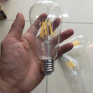 Combo 5 bóng led ST64-6w,bóng led thủy tinh trang trí kiểu Edison