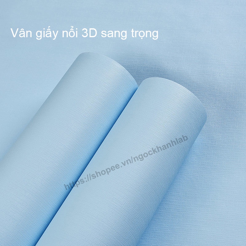 Giấy dán tường sẵn keo cuộn Dài 10m Rộng 45cm - Chọn màu