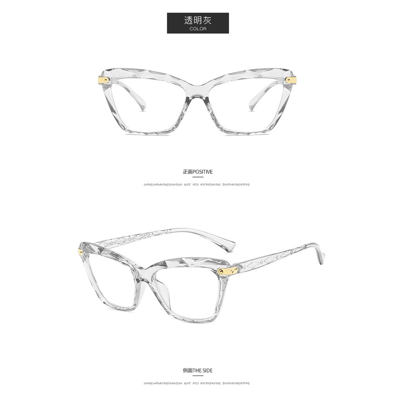 Mắt Kính Khung Mắt Mèo Chống Bức Xạ Phong Cách Phương Tây