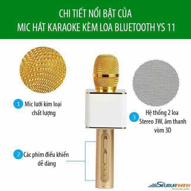 Mic hát Karaoke Ys11 chính hãng