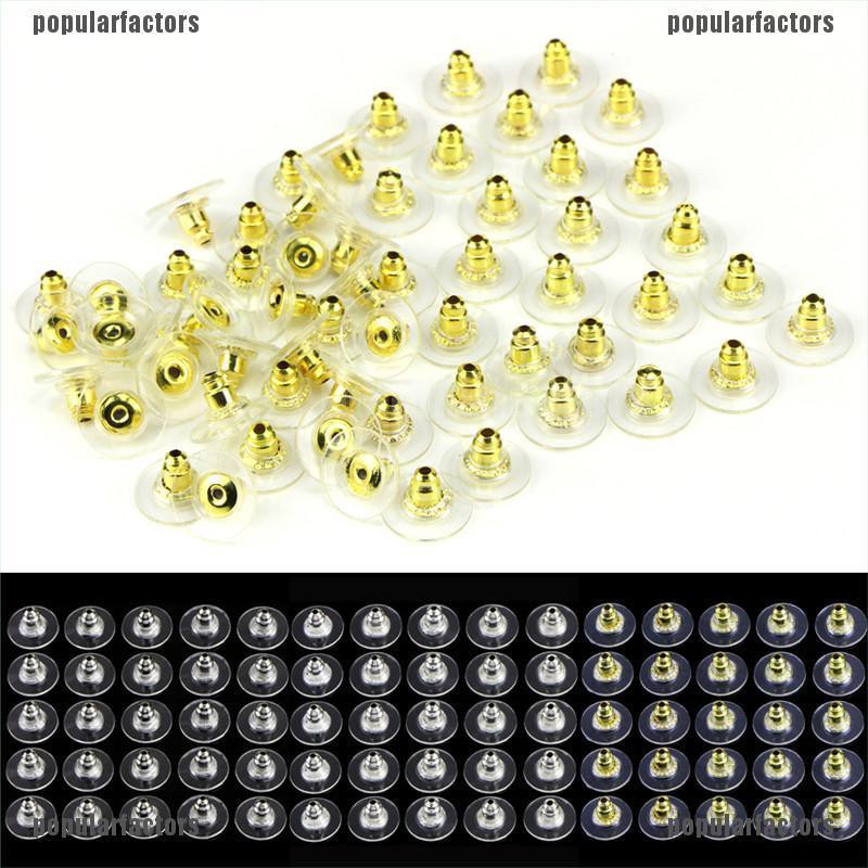 Set 60 Nút Chặn Bông Tai Nhiều Màu Sắc Cá Tính