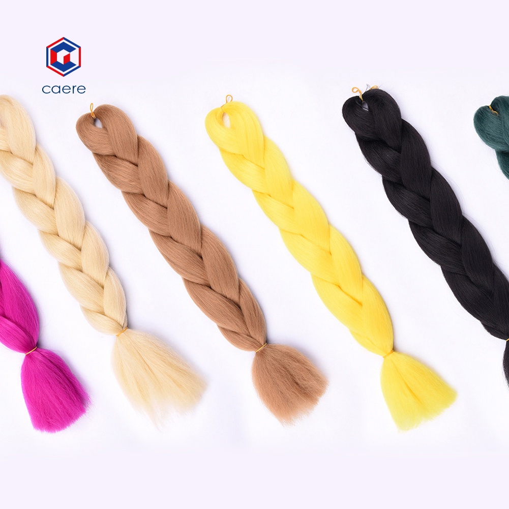 Caere_Women Jumbo Crochet Braiding Ombre Color Synthetic Kanekalon Hair Extensions