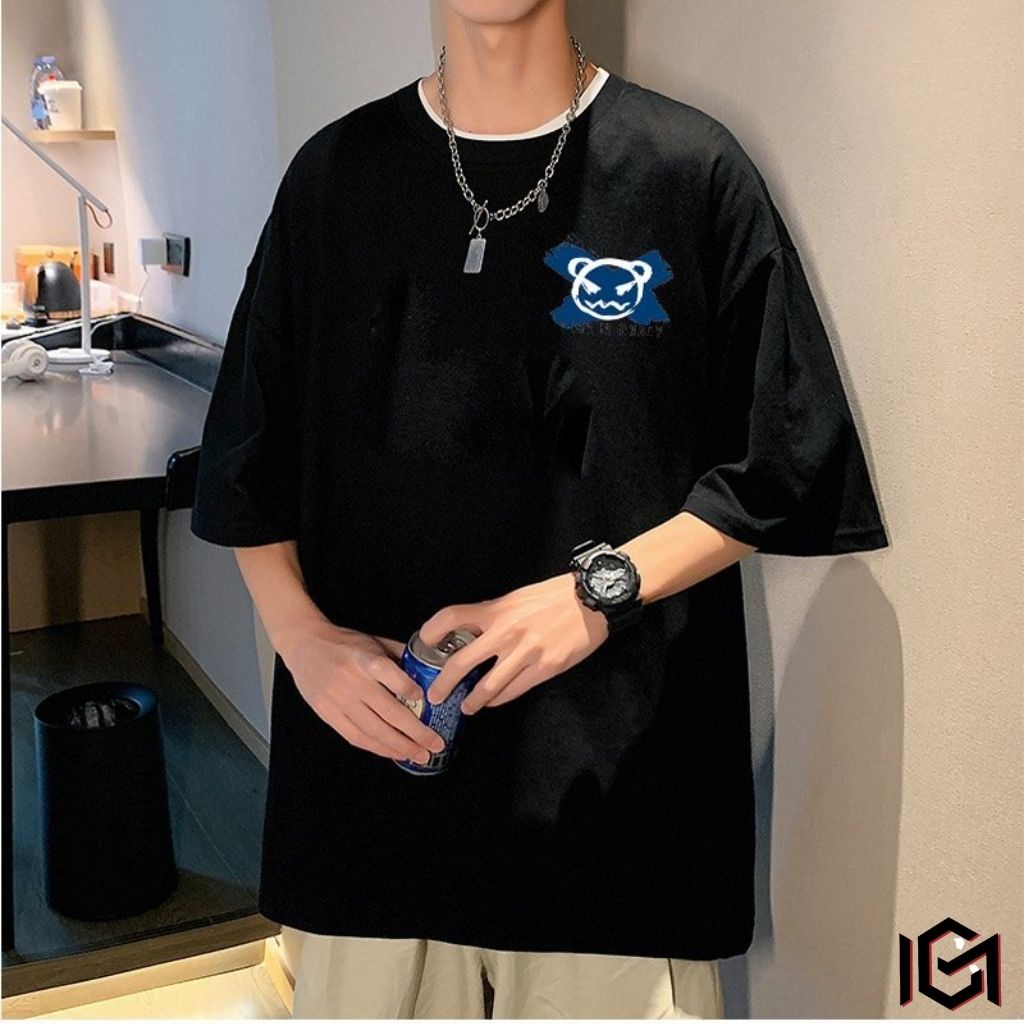 Áo thun nam CHUMI tay lỡ cổ tròn in hình dáng unisex from rộng dễ phối đồ phong cách hàn quốc