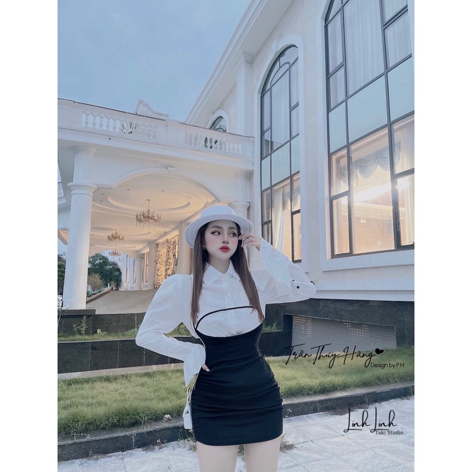 SET Yếm Body + Sơ Mi Tay Bèo Công Chúa Sang Chảnh Tinh Tế