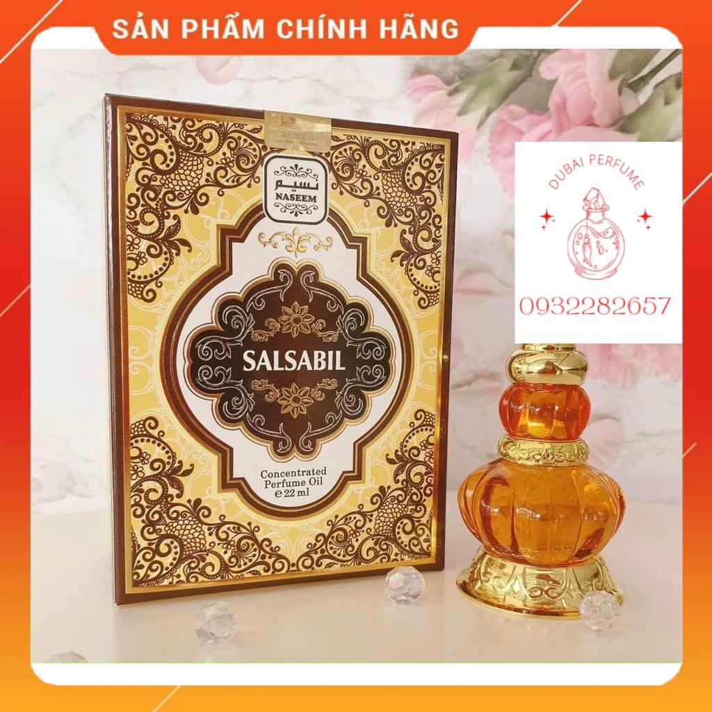 Tinh dầu nước hoa dubai Salsabil 22ml, ngọt ngào hương hoa cỏ kết hợp với hương saffron thư giãn, dễ chịu