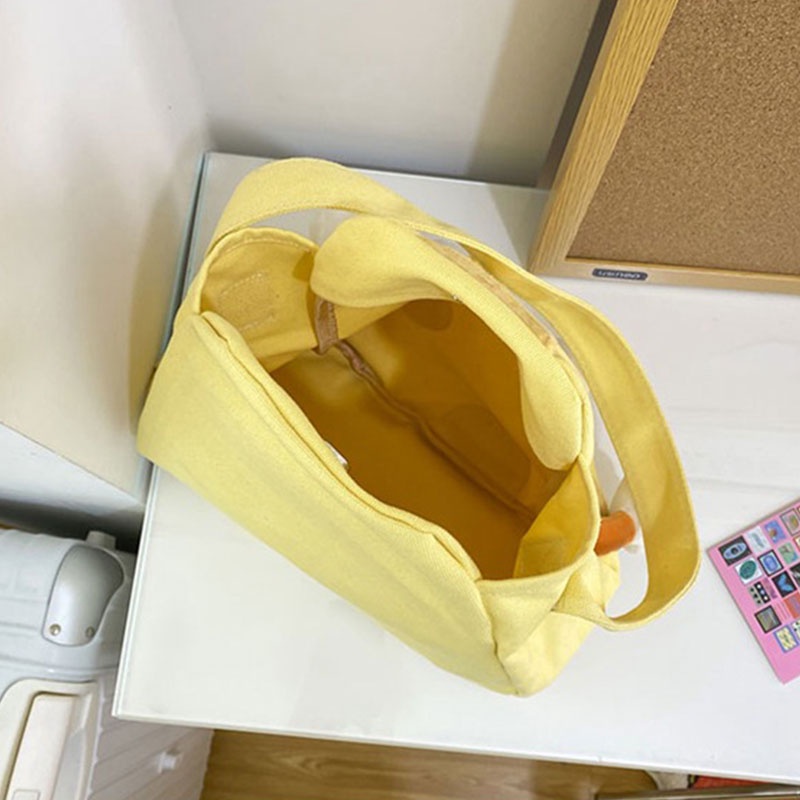 One Túi Đeo Vai Vải canvas In Hình Phô Mai Phô Mai Dễ Thương Cho Học Sinh