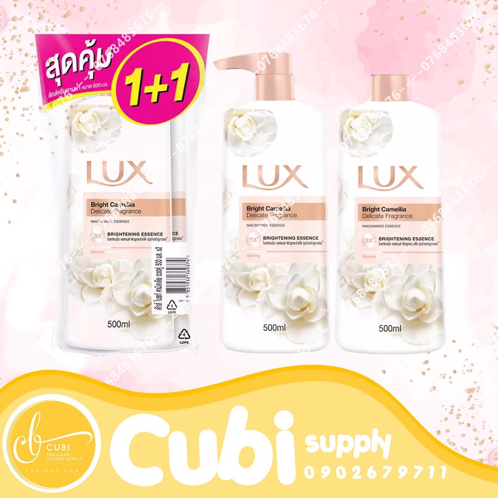 Bộ Sữa Tắm Lux Kèm Chai Refill Thái Lan - 450mlx2