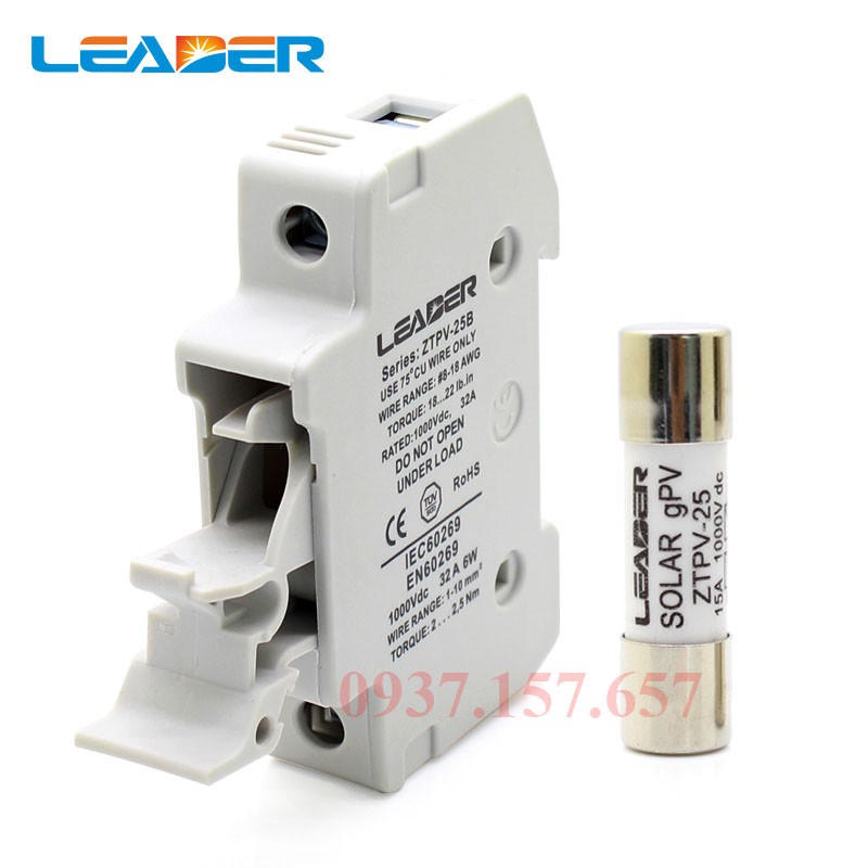 Cầu chì 1000V DC năng lượng mặt trời