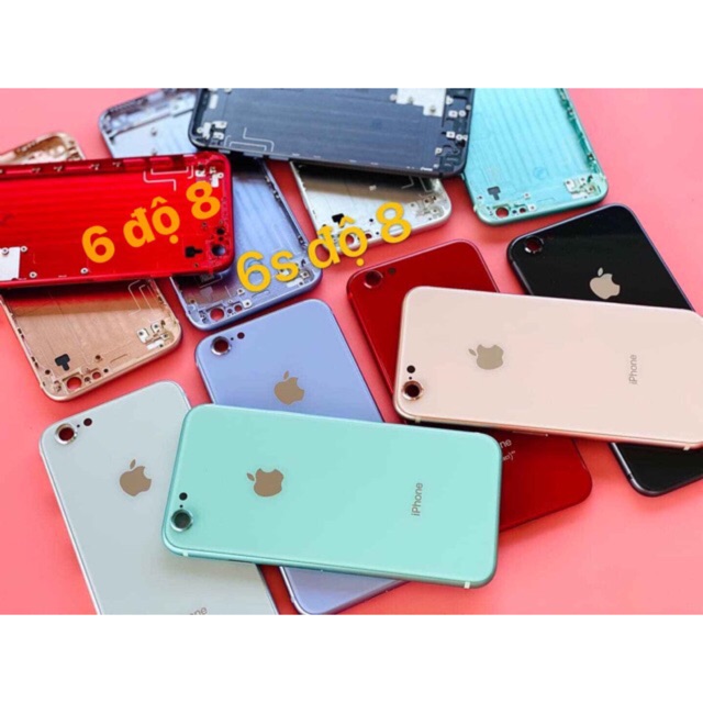 Vỏ độ Iphone 6/6s lên 8 đủ màu cực sang trọng, tặng kèm nút