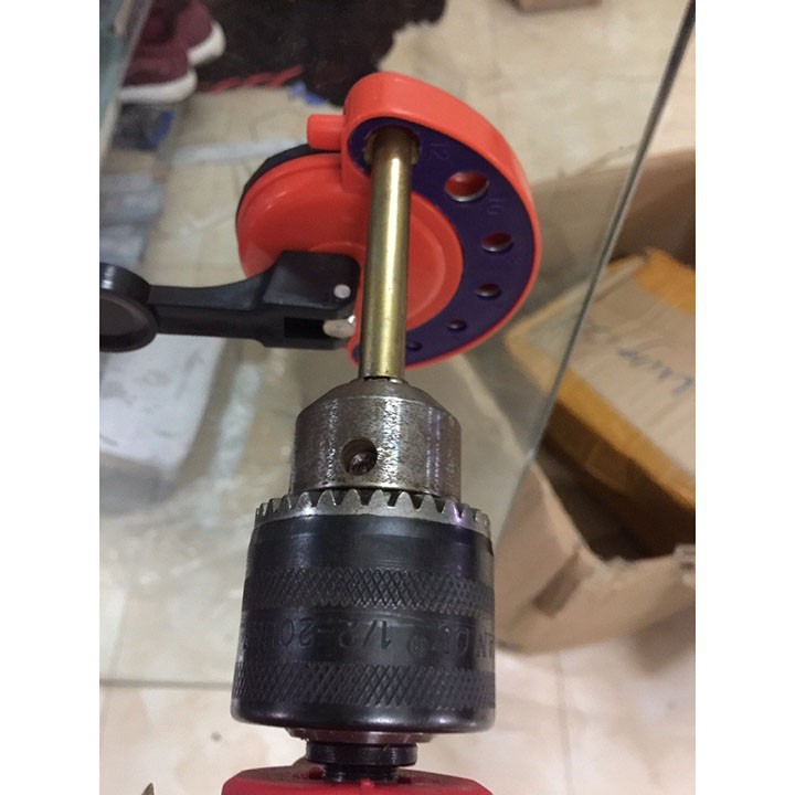 Dụng cụ định vị, cố định dùng khi khoan kính, thủy tinh, gạch men