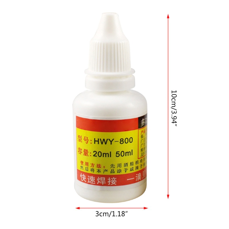 Shas Plate Iron  Welding Water Liquid Flux Powerful Rosin Soldering Agent No-clean Watteries Flux Stainless Steel