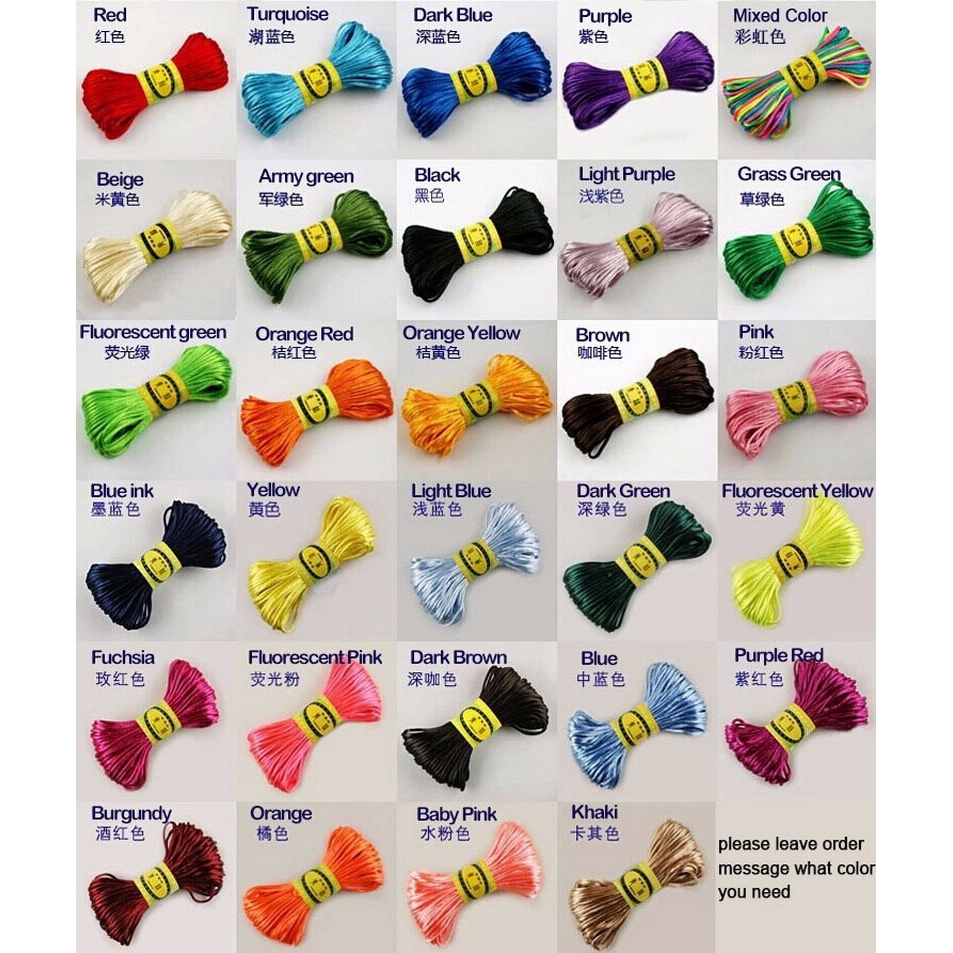 Cuộn chỉ nylon 20 màu 2.5mm 20m chất lượng