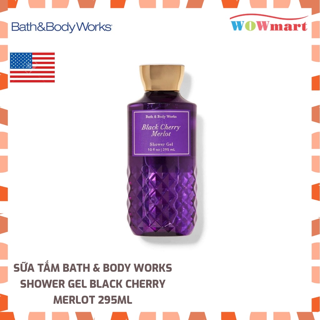 Sữa tắm Bath &amp; Body Works Shower Gel Black Cherry Merlot 295ml