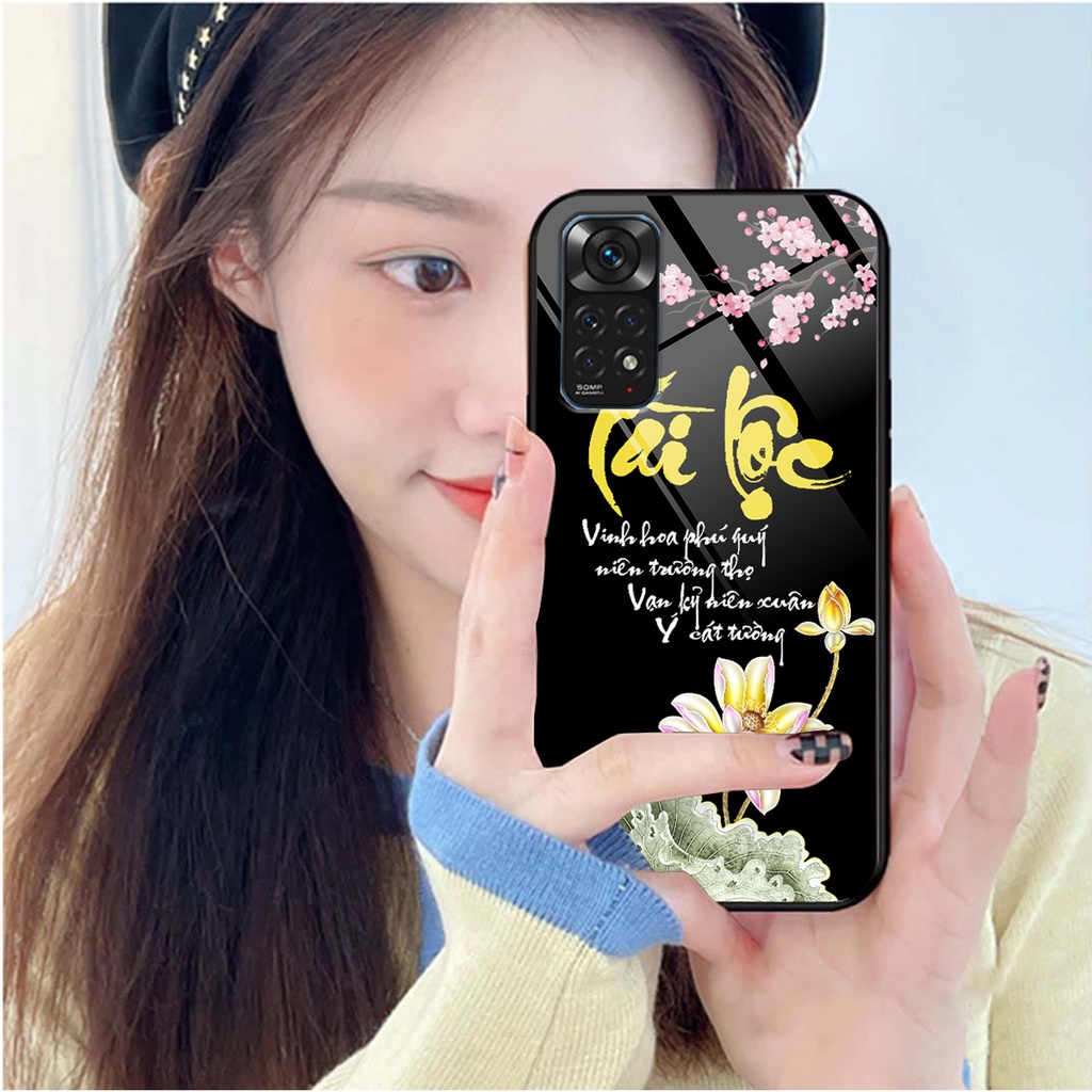 Ốp lưng KÍNH Xiaomi REDMI NOTE 11 / NOTE 11S 4G / 5G / NOTE 11 PRO 4G / 5G in hình 3D TÀI LỘC-TÂM AN -MÃ ĐÁO