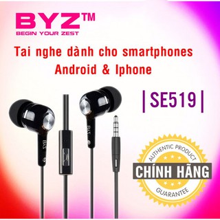 TAI NGHE SE519A CHÍNH HÃNG BYZ JACK 3.5MM