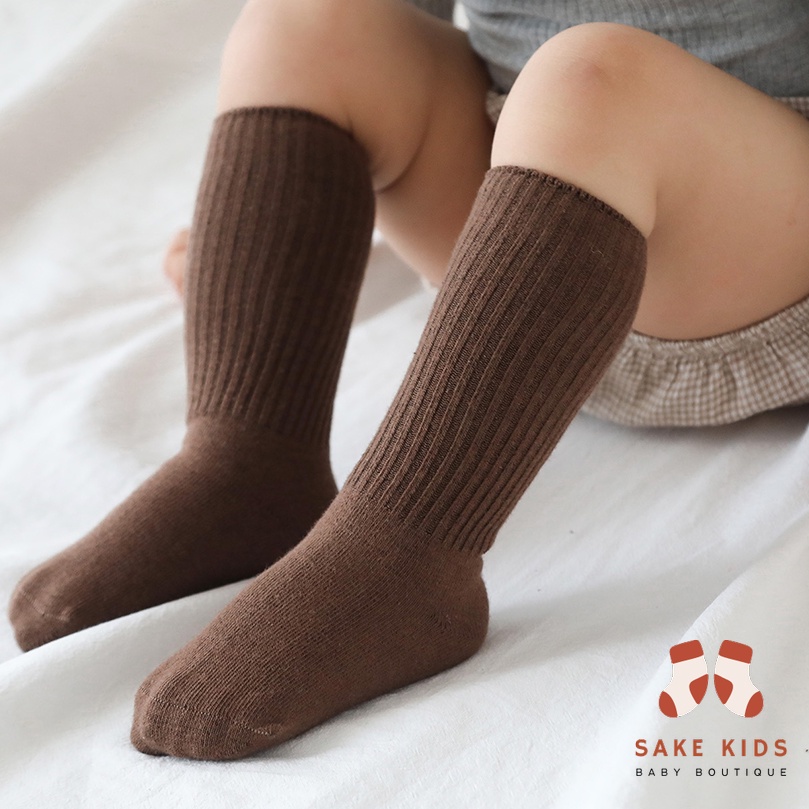 Tất len tăm bé trai bé gái - Vớ cao cổ cotton mềm mại gân trơn chống trượt nhiều màu cho bé từ 0-5 tuổi mới nhất TL08