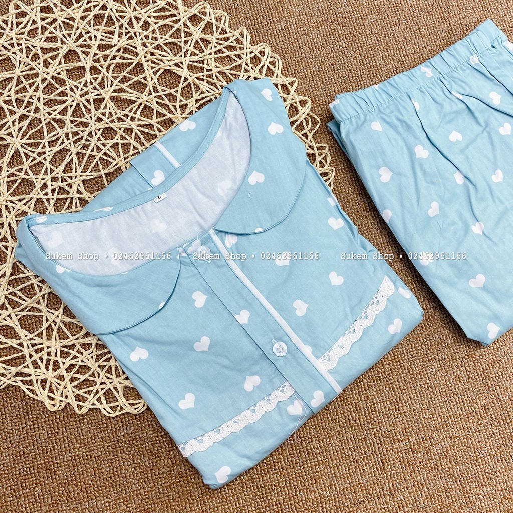 [ 100% COTTON ] Bộ Đồ Cho Mẹ / Bộ Mẹ Sau Sinh Cổ Sen Có Khóa Kéo Cho Con Bú, Chất Liệu Thô Mềm Mại