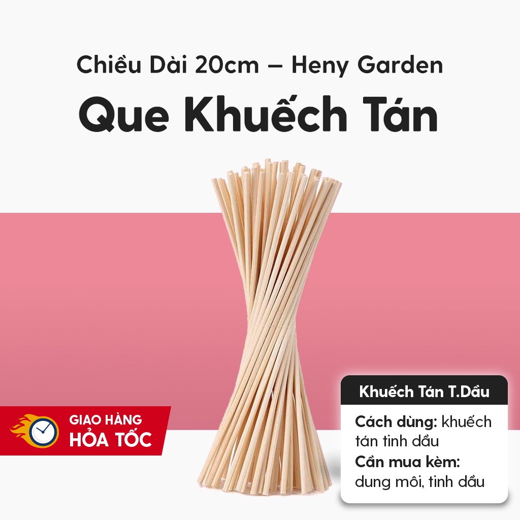 Que Khuếch Tán Tinh Dầu (Kèm Video HDSD) Gỗ Mây Màu Ngà Thay Thế Heny Garden – Tặng Tinh Dầu Mẫu Thử Mỗi Đơn Hàng