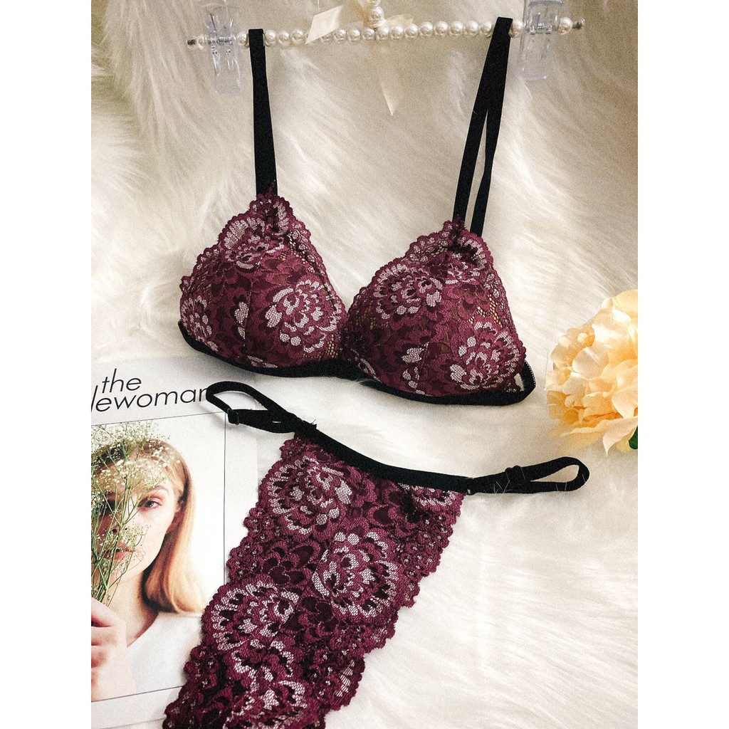 [SET BRA KÈM CHÍP ][MÚT MỎNG ] Áo ngực nữ dạng ren quyến rũ - Kellywang