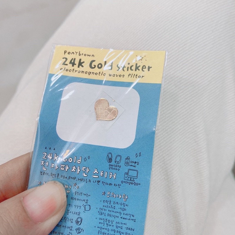 Miếng Dán Mạ Vàng 24K Chống Bức Xạ Điện Từ