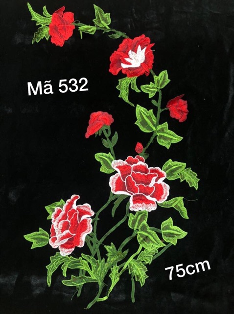 Hoa thêu 3d cao cấp hàng quảng châu mã 523