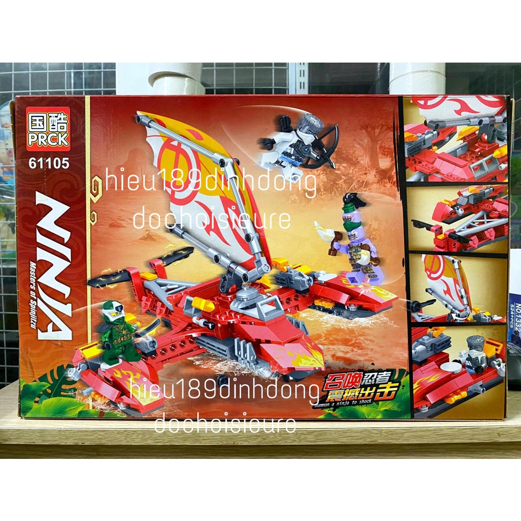 Lắp ráp xếp hình Ninjago thuyền chiến đấu của ninja 61105