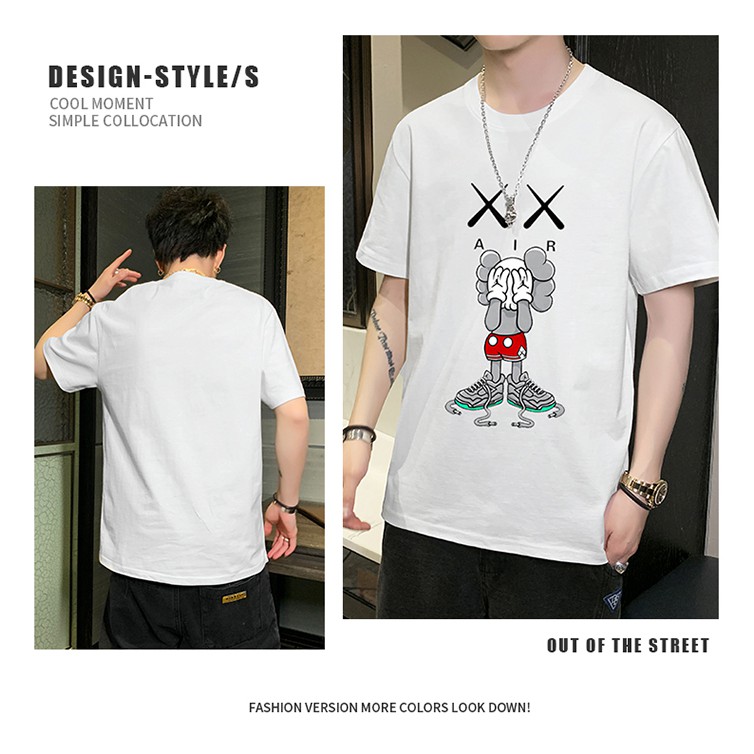 [new style]Men's T-shirts are printed in 6 colors, large size, simple fashion and easy to match.