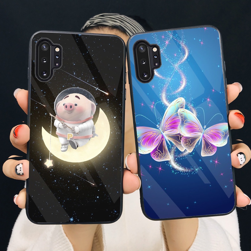 Ốp Lưng Samsung Note 10, Note 10 Plus, Note 10Lite Mặt kính cường lực chất lượng, cao cấp, sáng bóng
