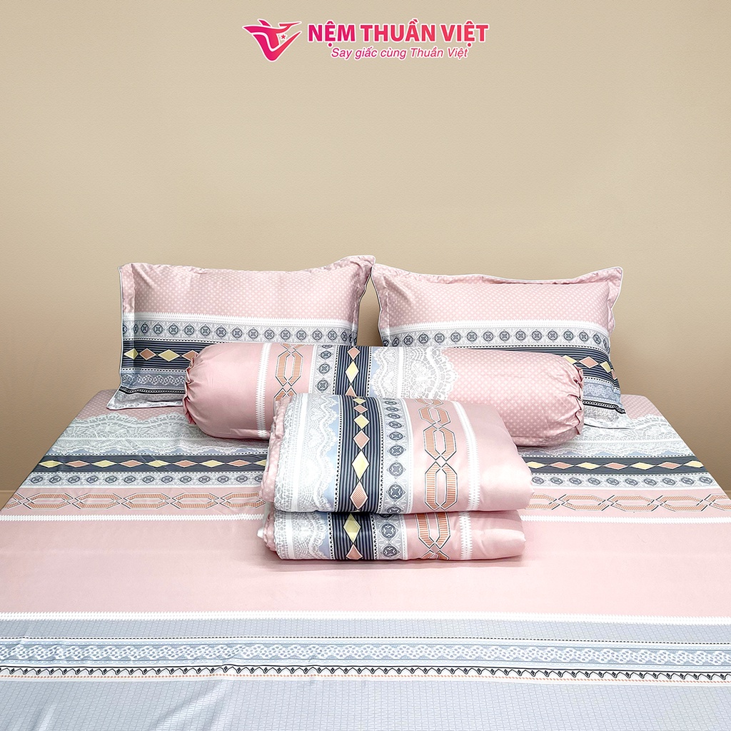 Mền Tencel Thuần Việt Cao Cấp - Hồng Xám TVM20 180x200