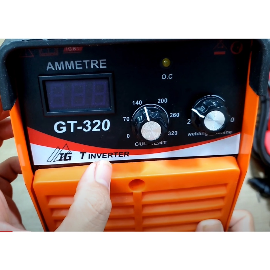 Máy hàn que điện tử GT320 chính hãng GGG, hàn kéo que 3.2, cam kết 100% lõi đồng | Tặng kèm dây hàn, dây mát, găng tay
