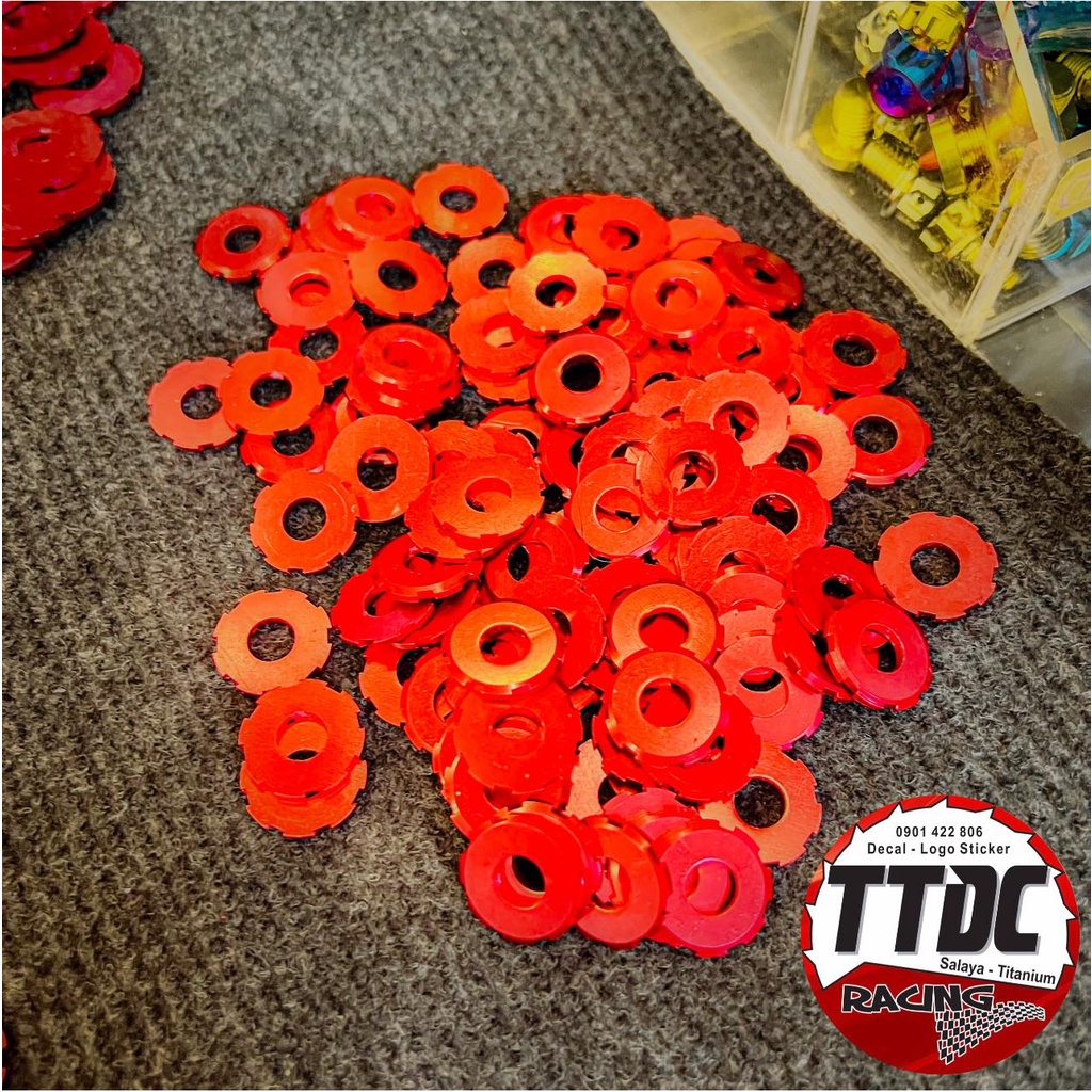 Lông đền nhôm mẫu bánh răng mới nhất 2022 đủ size 6li/8li/10li/12li gắn mọi vị trí 🇻🇳