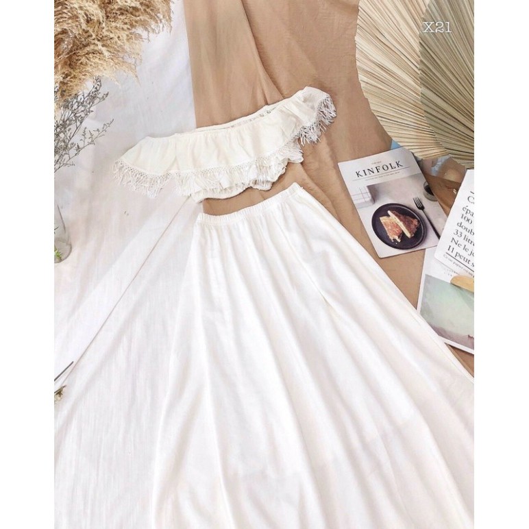 SÉT ÁO HỞ VAI CHÂN VÁY MẪU MỚI VỀ