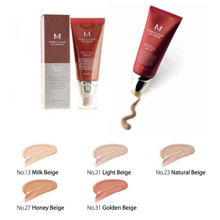 Gói Sample kem nền BB Cream Perfect Cover Missha No23 (2ml/gói) | BigBuy360 - bigbuy360.vn