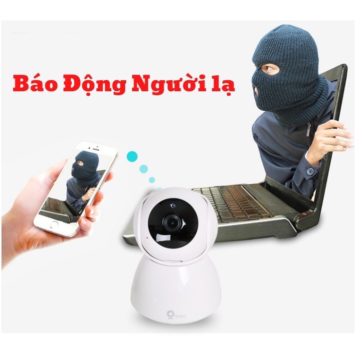 Camera V380 PRO 5.0Mpx Q8HD xoay quay theo chuyển động độ phân giải 2536×1920 kèm thẻ 64GB | BigBuy360 - bigbuy360.vn