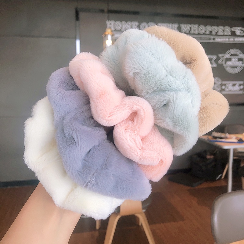 Dây buộc tóc scrunchies lông nhung siêu mềm CT101