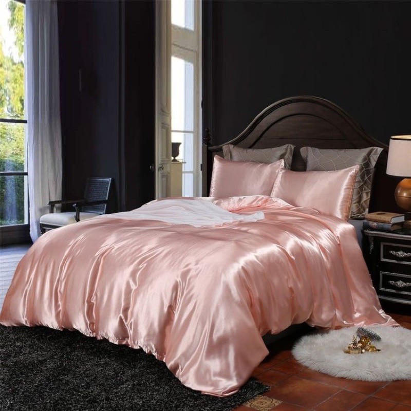 [1M6 x 2M x 20cm] Bộ drap giường 4 món phi lụa cao cấp siêu mịn siêu êm đủ màu PURR.BEDDING