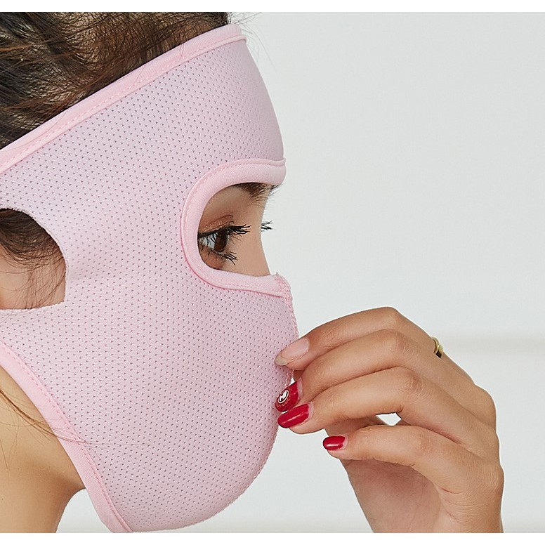 Khẩu trang Ninja 2 lớp vải cotton thông hơi che kín mặt chống nắng chống bụi nam và nữ - Khau trang