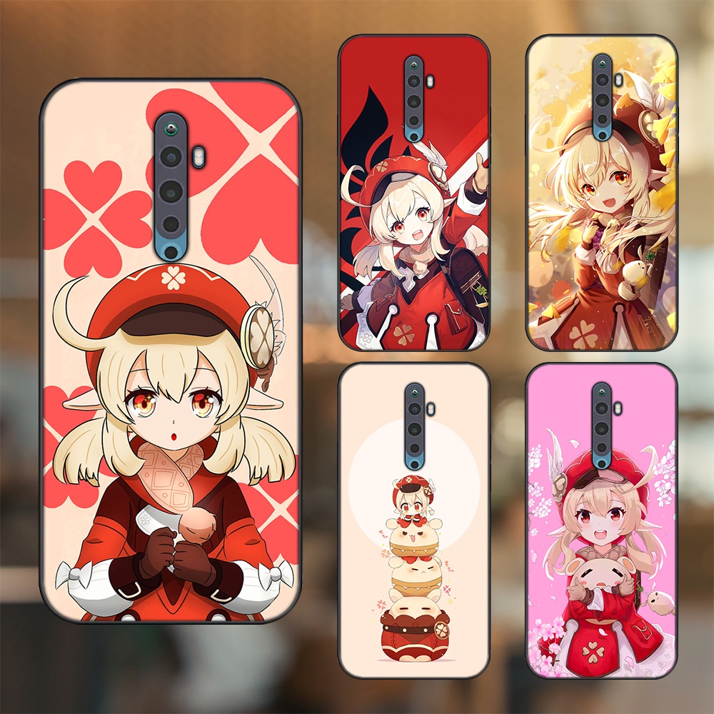 Ốp lưng Oppo Reno 2F viền đen in hình Klee Genshin Impact