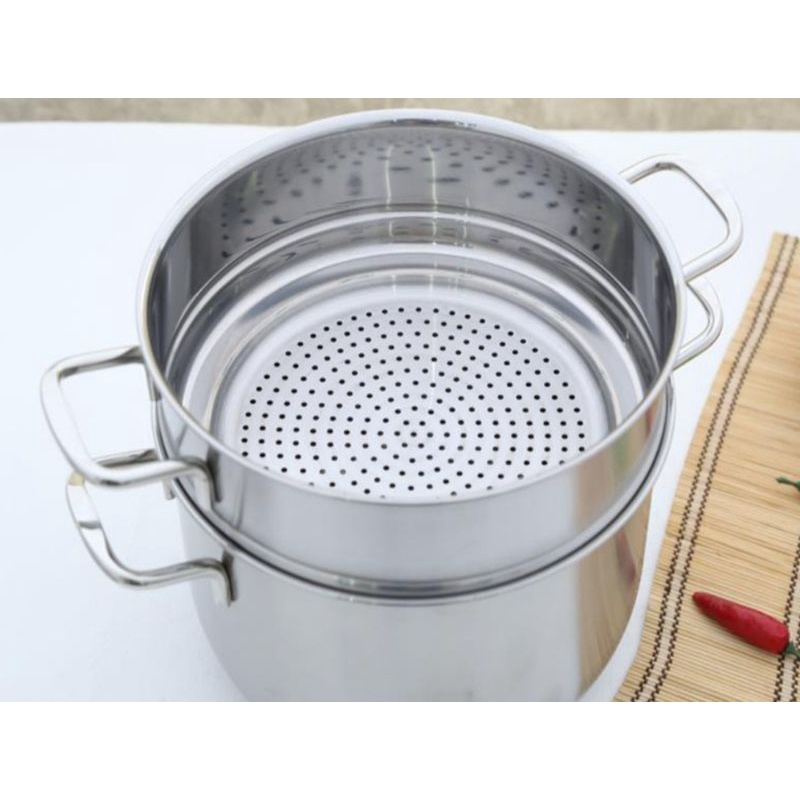 Bộ Nồi Xửng Hấp Inox five Star Size 24/26/28/30/32cm  nắp inox.