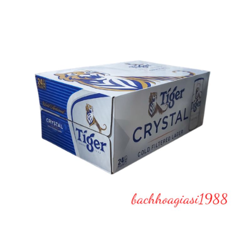 NOW SHIP - Thùng 24 lon bia Tiger Crystal 330ml