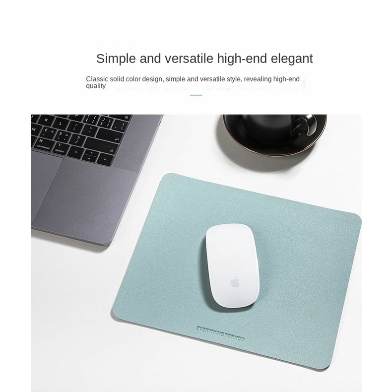 Tấm Lót Chuột Bằng Da Màu Trơn Đơn Giản Tiện Dụng Cho Học Sinh / Văn Phòng