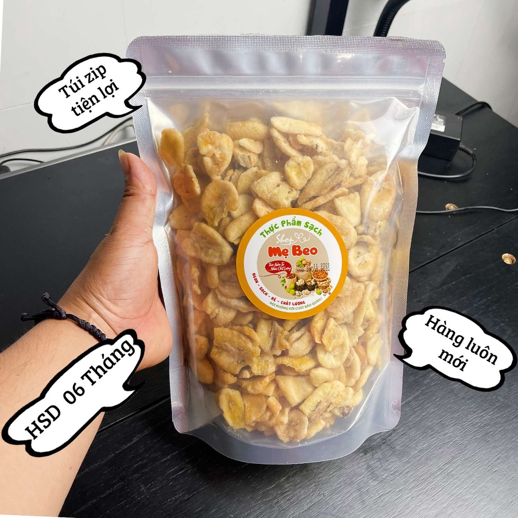 1Kg Chuối sấy giòn Đà Lạt loại Vở Vụn giòn ngon