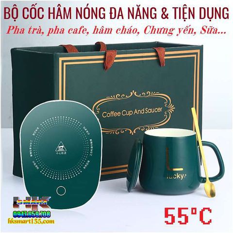 MÁY HÂM NÓNG+KÈM CỐC CAFE MINI BẰNG ĐIỆN TIỆN DỤNG