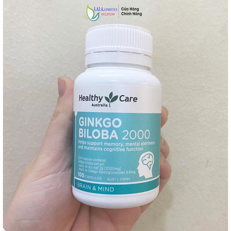 Viên uống Healthy Care Ginkgo Biloba 2000 100 viên