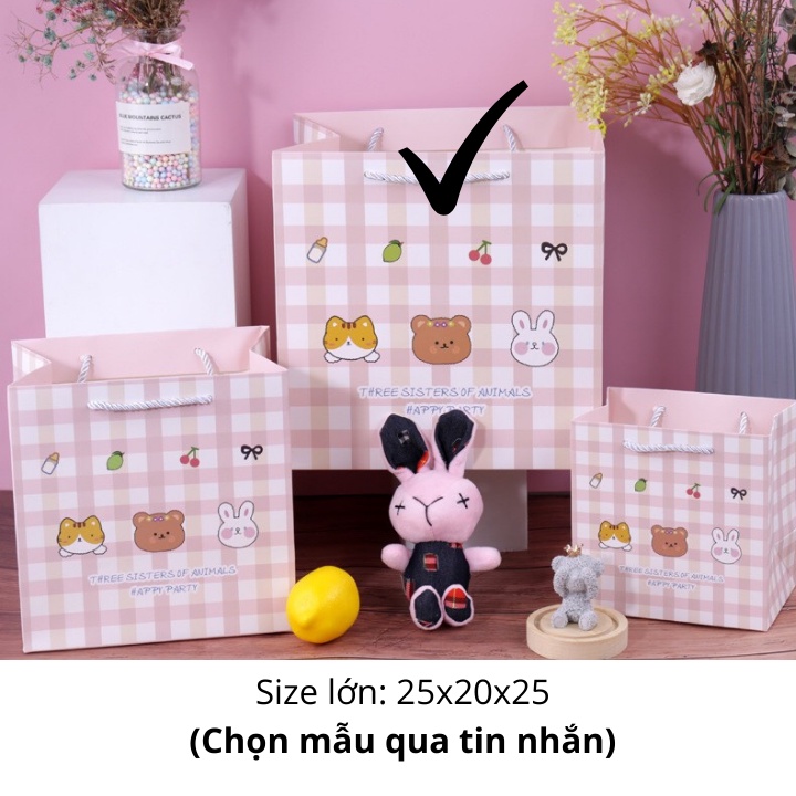 Túi Quà Caro Gấu Thỏ 078843 ERASHOP - Tặng Sinh Nhật, Kỉ Niệm, Tặng Người Yêu, Thầy Cô, Bạn Bè, Rẻ Đẹp