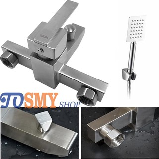 Bộ vòi sen nóng lạnh vuông inox sus 304 csni02