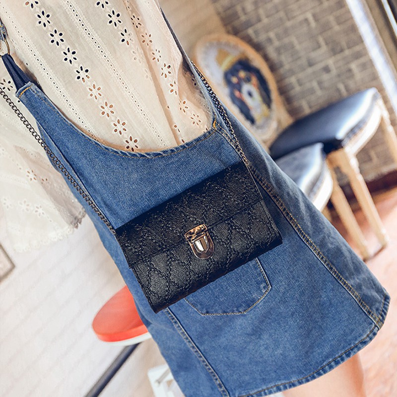 Ví cầm tay nữ 3941 dáng phong thư chất da mềm có dây đeo