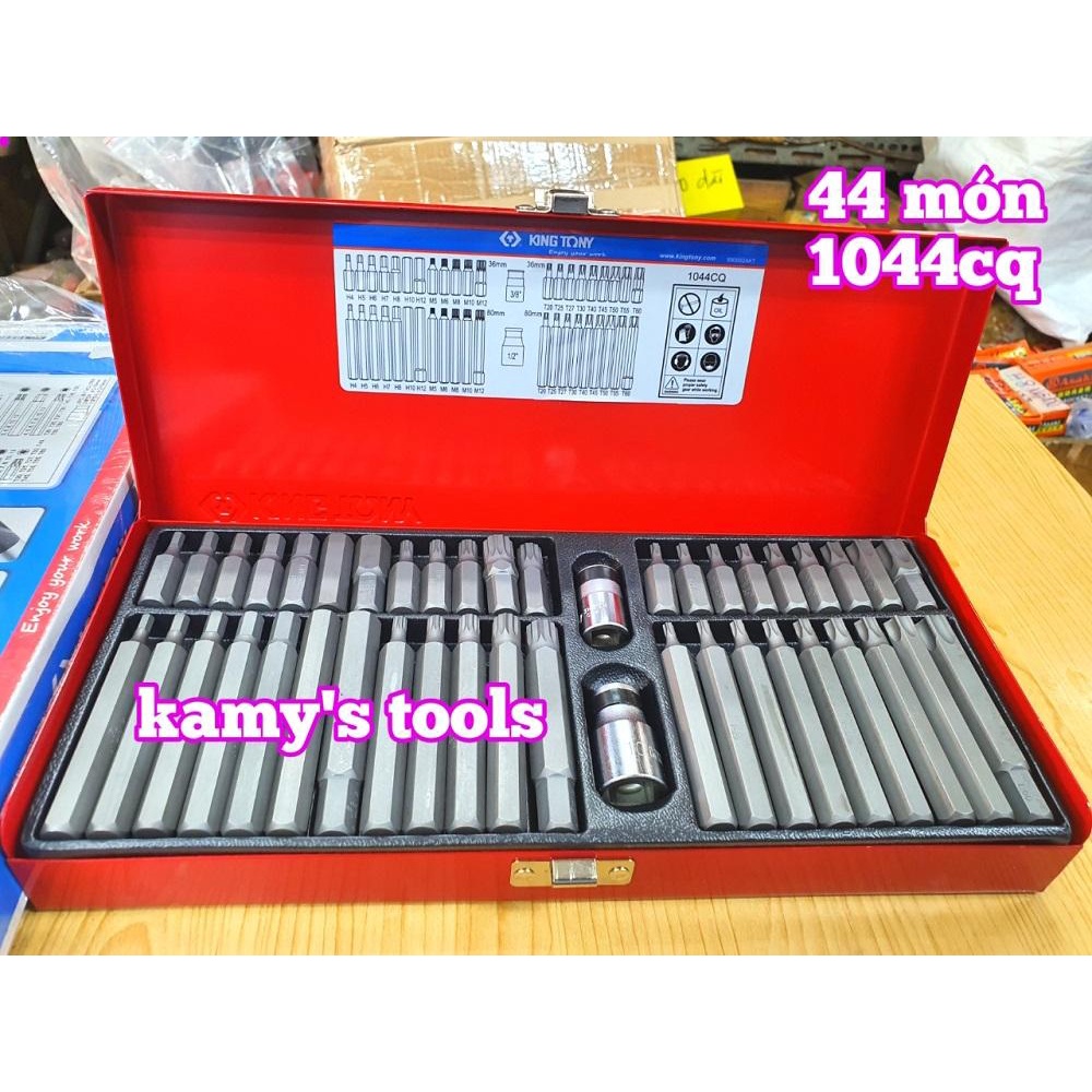 Bộ đầu mũi vít lục giác sao mở mec 44 món Kingtony model 1044CQ