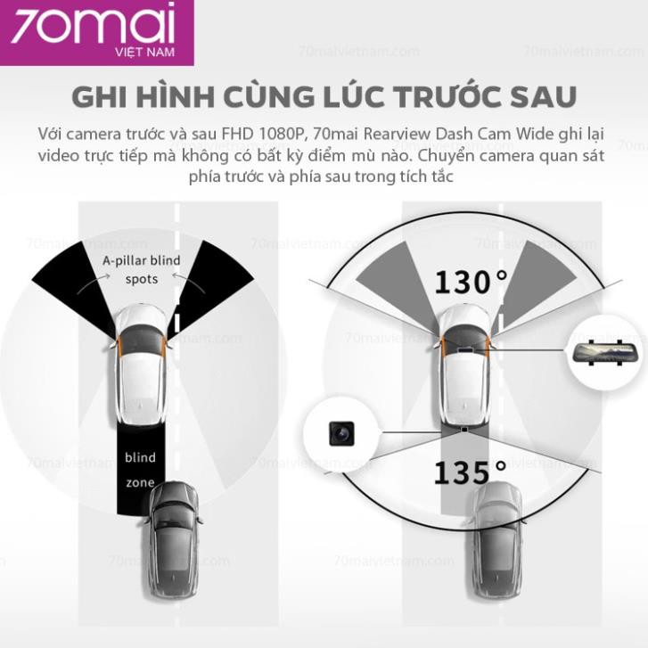 Camera hành trình 70mai D07  Camera hành trình gương chiếu hậu 70mai D07. Bảo hành 3 tháng. | BigBuy360 - bigbuy360.vn