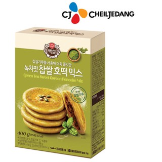 [Homemade]BỘT DẺO TRÀ XANH LÀM BÁNH HOTTEOK -  [백설] 녹차맛 찹쌀호떡믹스 400G